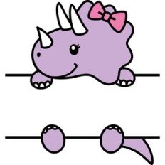 Dinosaur Girl Name Frame
