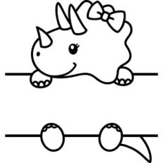 Dinosaur Girl Name Frame