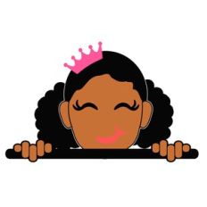 Afro Puffs Peekaboo Girl