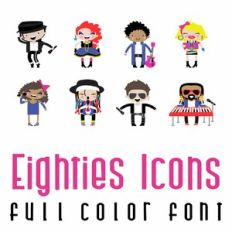 Eighties Icons Full Color Font
