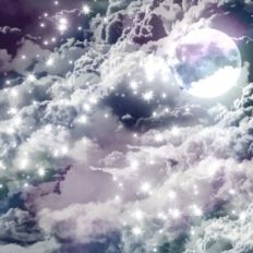 Magical Night Sky Background Pattern