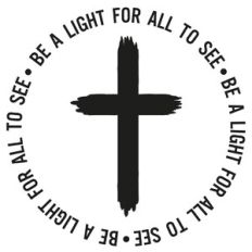 Be a Light For All To See Cross Word Quote Circle