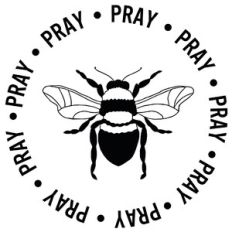 Pray Bee Word Quote Circle