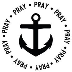 Pray Anchor Word Quote Circle