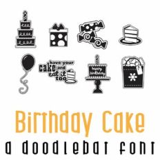 Birthday Cake Doodlebat Font