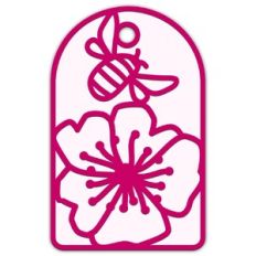 Wild Rose and Bee Layered Gift Tag