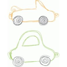 convertible and car sketch
