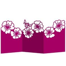 Wild Rose and Bee Accordion Card