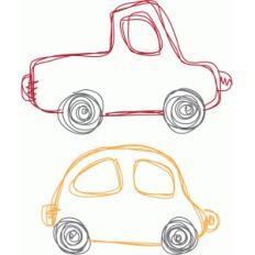 truck and car sketch