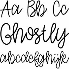 ghostly handwriting script font