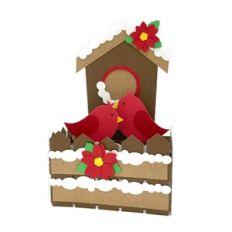 Christmas Birdhouse Box Card