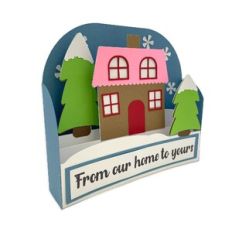 Christmas House Scene Box Card 5 x 7