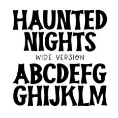 BFC Haunted Nights Wide Halloween Spooky Font