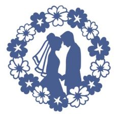 Bride and groom holding hands