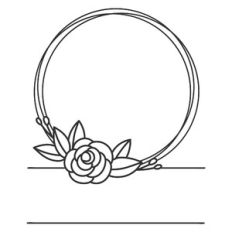 Floral Name and Monogram Frame