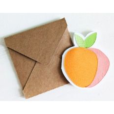 peach card and envelope
