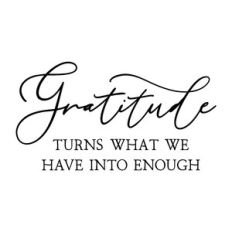 gratitude turns what we have into enough | gratitude quote