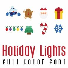 Holiday Lights Full Color Font