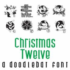 Christmas Twelve Doodlebat Font