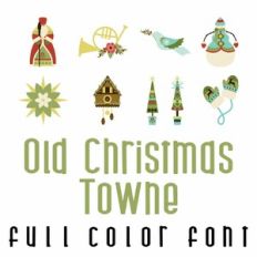 Old Christmas Town Full Color Font
