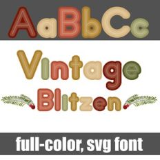 Vintage Blitzen Color Font