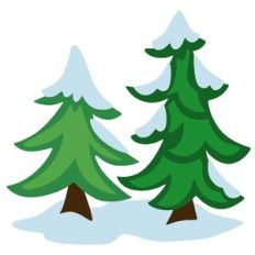 Cartoon Snowy Trees