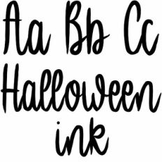 halloween ink script font
