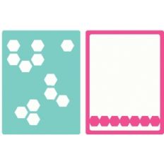 set of 2 hexagon journaling cards