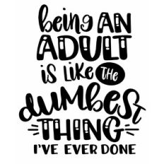 Being an adult is like the dumbest thing I’ve ever done