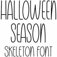 halloween season skeleton font