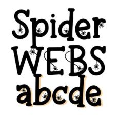 BFC Spider Webs Spooky Halloween Spider Handwriting Font