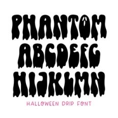 BFC Phantom Drippy Spooky Halloween Retro Boho Font