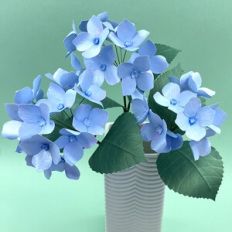 HYDRANGEA FLOWER WITH FOLIAGE