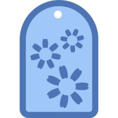 Floral Layered Tag