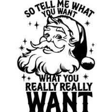 Tell me what you want Santa