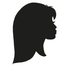 Girl Face Profile Long Hair Silhouette