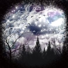 Magical Night Sky Background Pattern