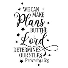 We Can Make Plans But The Lord Determines Our Steps - Proverbs 16:9 Qu