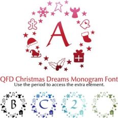 QFD Christmas Dreams Monogram font