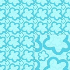 blue flowers pattern
