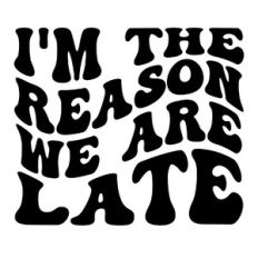 I'm the reason we are late