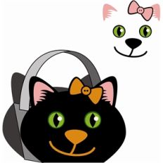 kitty cat favor bag