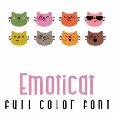Emoticat Full Color Font