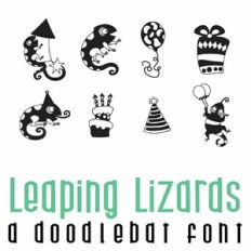Leaping Lizards Doodlebat Font
