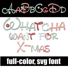 Whatcha Want For X-mas Color Font