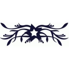 organic flourished star - border