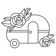 Simple Floral Camper