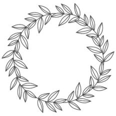 Elegant Leaf Wreath Frame