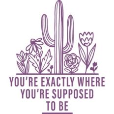 you're exactly where you're supposed to be