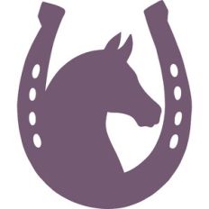 horse in horseshoe silhouette